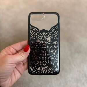 Kate Spade Black Lace Design iPhone 8 Pro Case